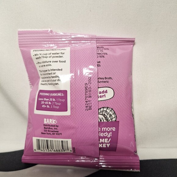 NWT Bark Gobbley Good Power Powder Turkey Broth Recipe - 3 pack - Picture 3 of 4
